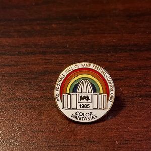 Vintage 1985‎ Pro Football Hall Of Fame Festival “Color Fantasies” Lapel Pin